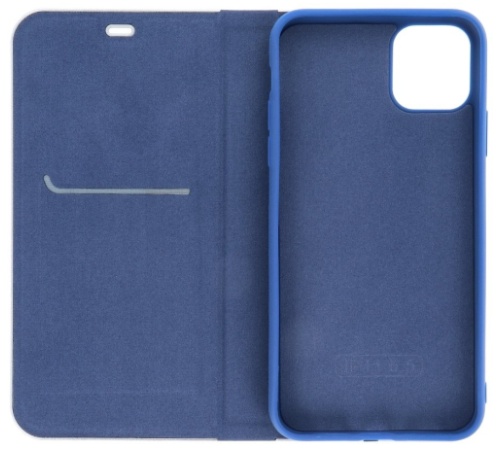 Flipové pouzdro Forcell Luna Carbon pro Xiaomi Redmi Note 10, Note 10S, modrá