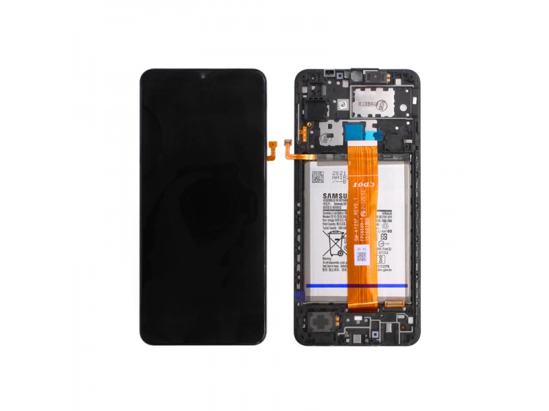 LCD + dotyk + rámeček pro Samsung Galaxy A12 2020, black ( Service Pack )