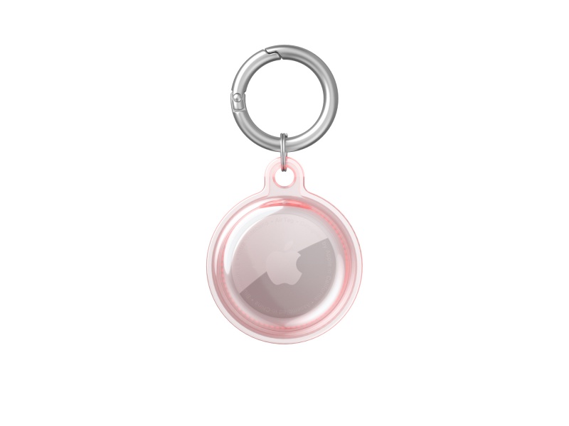 Silikonový ochranný kryt TPU Transparent Protective Cover pro Apple AirTag, pink