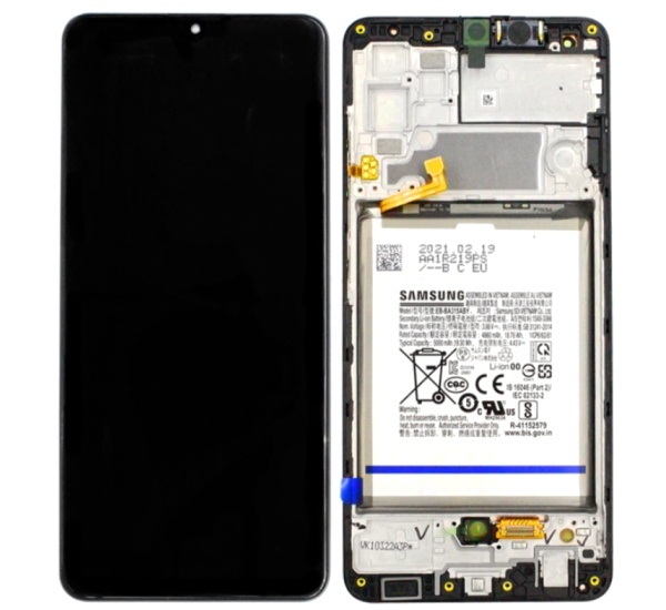 LCD + dotyk + přední kryt pro Samsung Galaxy A32 4G, black (Service Pack)