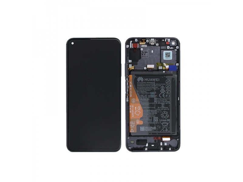 LCD + dotyk + rámeček + baterie pro Honor 20 / Nova 5T, black ( Service Pack )