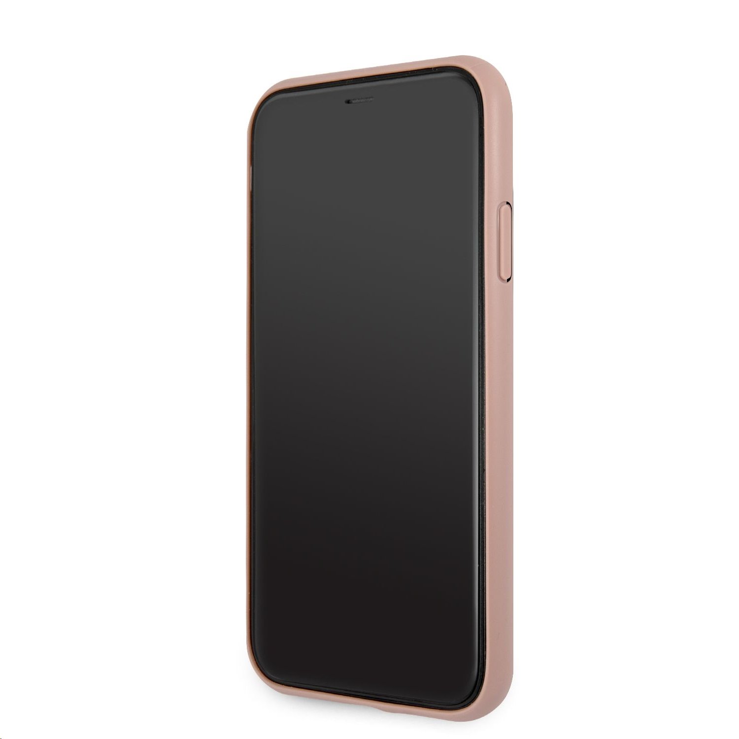 Zadní kryt Guess PU 4G Metal Logo GUHCN614GMGPI pro Apple iPhone 11, růžová