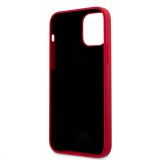Silikonový kryt Karl Lagerfeld Stack Black Logo KLHCP12LSLKLRE pro Apple iPhone 12 Pro Max, červená