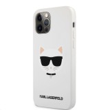Silikonový kryt Karl Lagerfeld Choupette Head KLHCP12LSLCHWH pro Apple iPhone 12 Pro Max, bílá