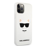 Silikonový kryt Karl Lagerfeld Choupette Head KLHCP12LSLCHWH pro Apple iPhone 12 Pro Max, bílá