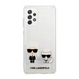 Zadní kryt Karl Lagerfeld PC/TPU Karl & Choupette KLHCA72CKTR pro Samsung Galaxy A72, transparent