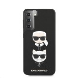 Karl Lagerfeld Saffiano K&C Heads kryt Samsung Galaxy S21+, černá