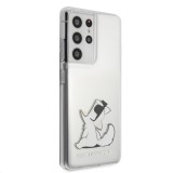 Zadní kryt Karl Lagerfeld PC/TPU Choupette Eats KLHCS21LCFNRC pro Samsung Galaxy S21 Ultra, transparent