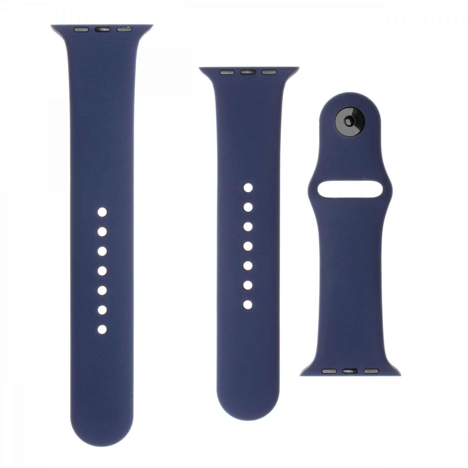 Levně Set silikonových řemínků FIXED Silicone Strap pro Apple Watch 42 mm/44 mm, modrá