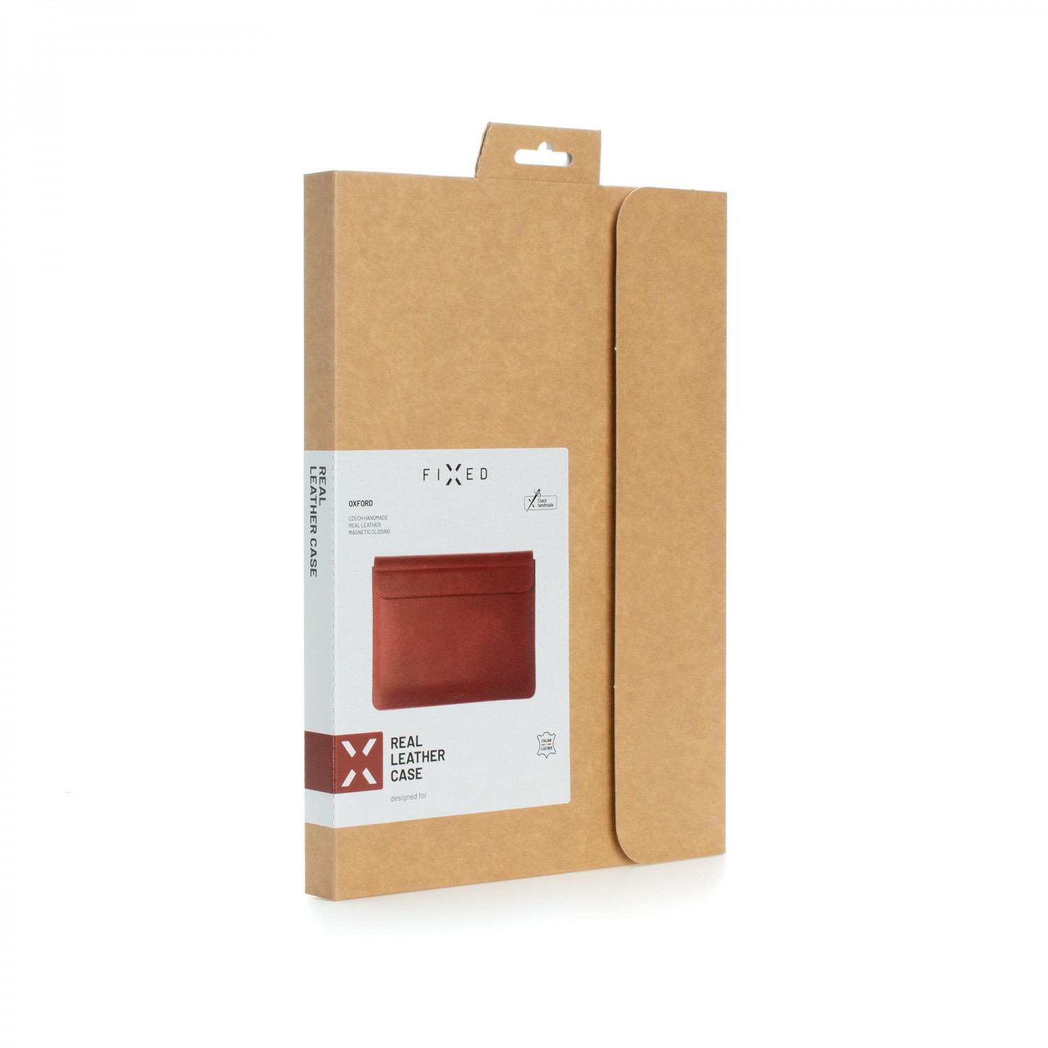 FIXED Oxford kožené pouzdro pro Apple iPad Pro 12,9" (2018/2020/2021), červená