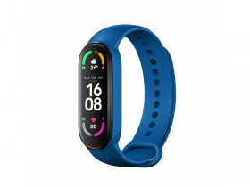 Silikonový řemínek Rhinotech Strap pro Xiaomi Mi Band 6, safírově modrá