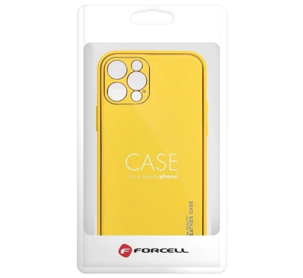 Ochranný kryt Forcell LEATHER pro Xiaomi Redmi Note 10, Note 10S, žlutá