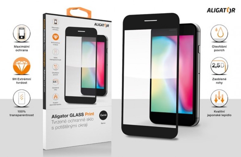 Ochrana displeje GLASS PRINT Samsung Galaxy A22 4G, černá
