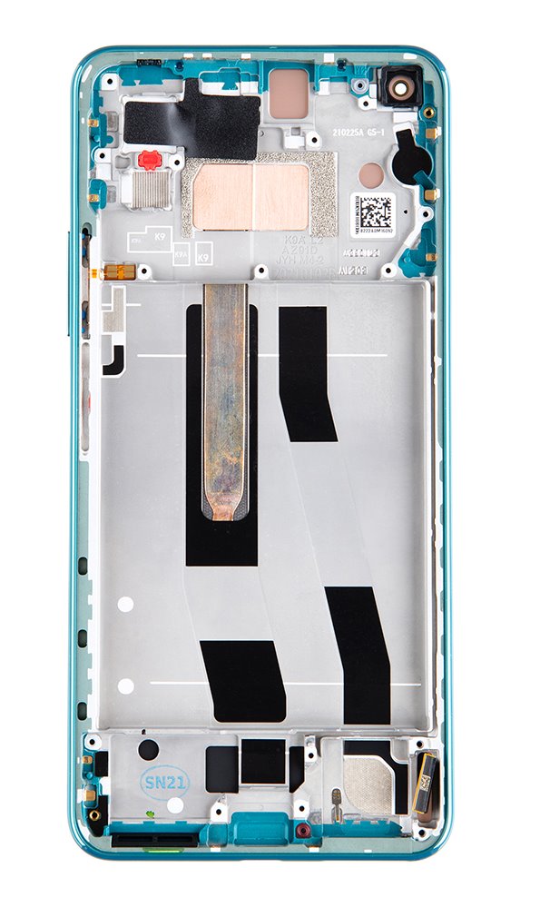 LCD + dotyk + přední kryt pro Xiaomi Mi 11 Lite 5G, green (Service Pack)