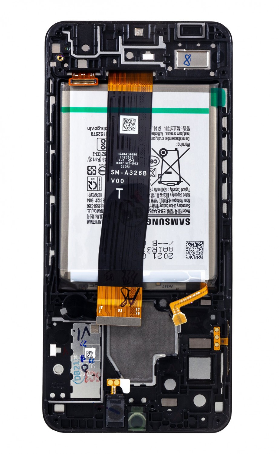 LCD + dotyk + rámeček + baterie pro Samsung Galaxy A32 5G, black ( Service Pack )