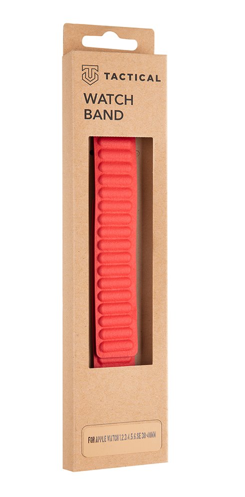 Kožený řemínek Tactical 729 Loop pro Apple Watch 38mm/40mm, red