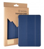 Tactical Book Tri Fold flipové pouzdro pro Samsung T730/T736/T970/T975 Galaxy Tab S7 FE 5G / S7+ 12.4, modrá