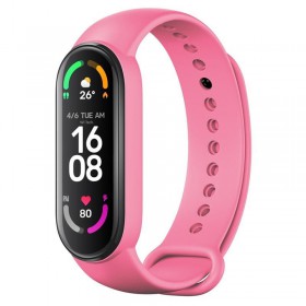 Silikonový řemínek FIXED Silicone Strap pro Xiaomi Mi Band 5/ Mi Band 6, růžová