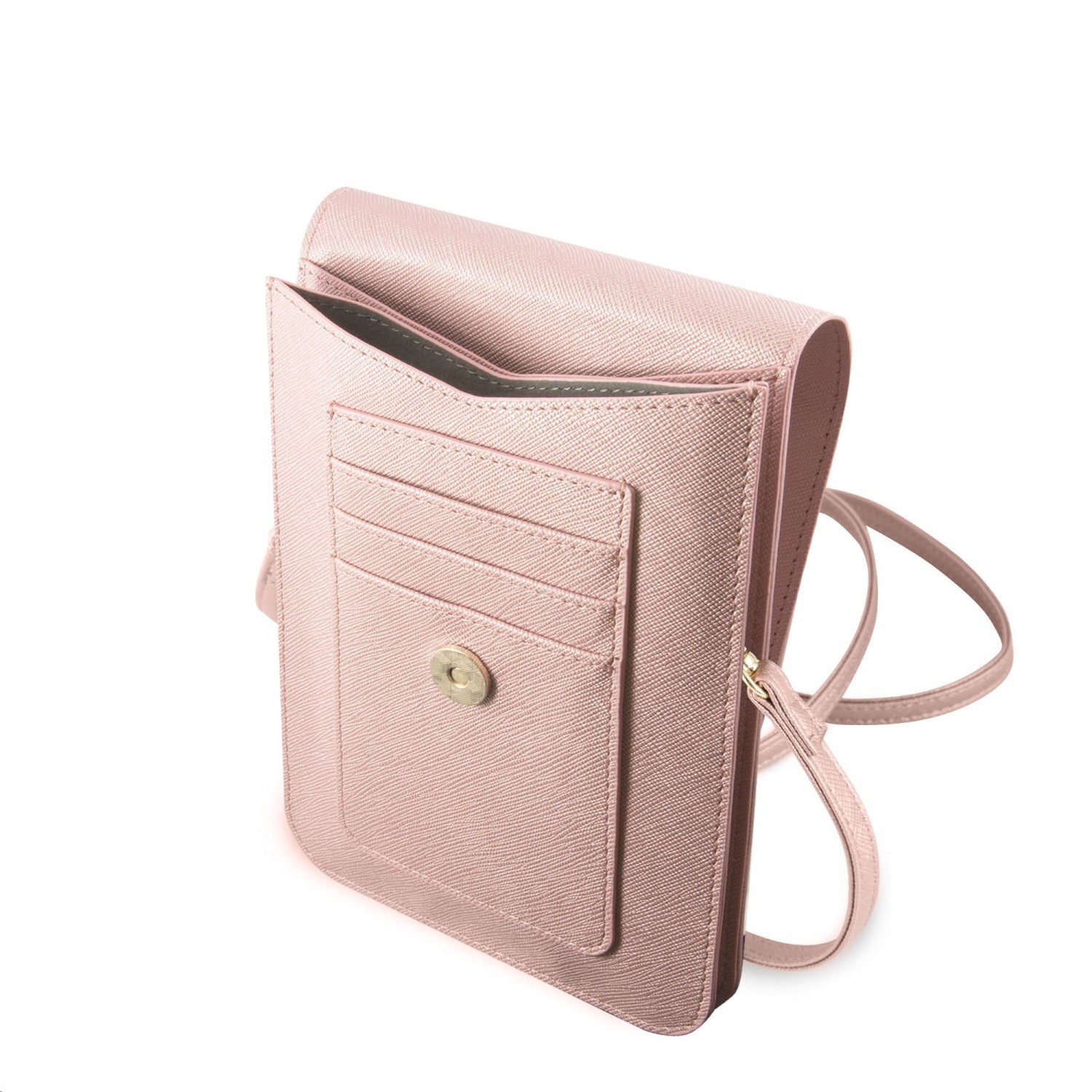 Pouzdro Guess PU Saffiano Universal Phone Bag 6,5", růžová