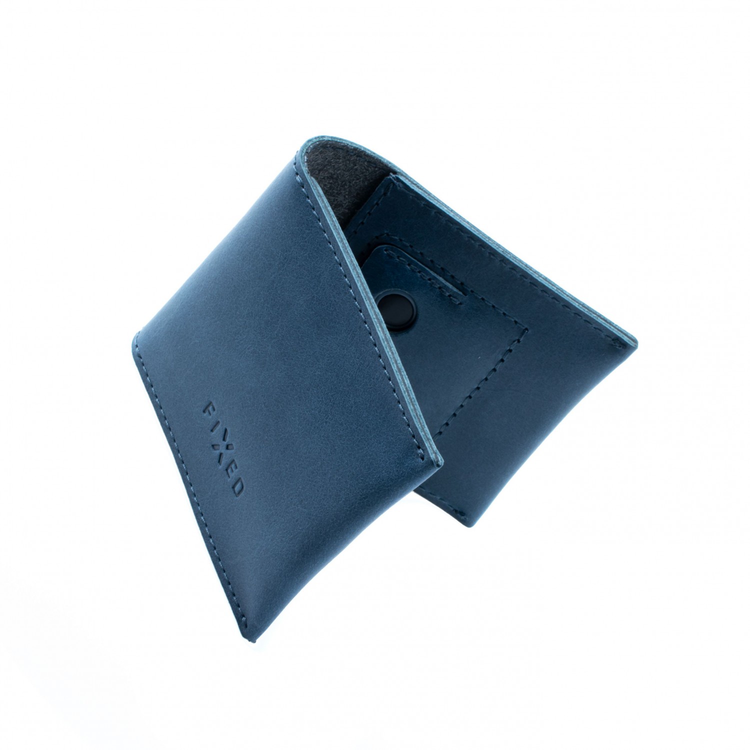Kožená peněženka FIXED Smile Wallet se smart trackerem FIXED Smile PRO, modrá
