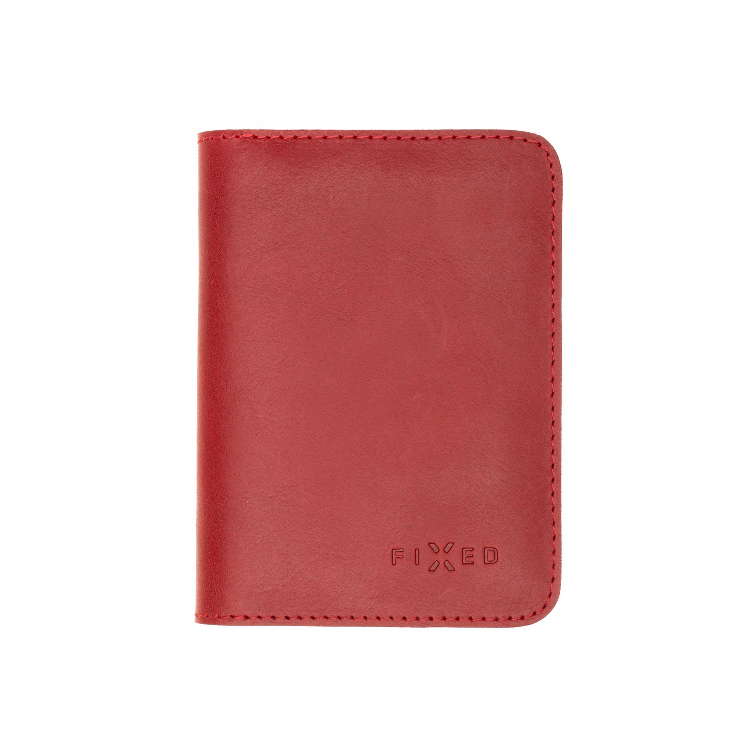 Kožená peněženka FIXED Smile Wallet XL se smart trackerem FIXED Smile PRO, červená