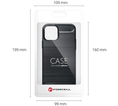Ochranný kryt Forcell CARBON pro Xiaomi Redmi Note 10 5G / POCO M3 Pro / POCO M3 Pro 5G, černá