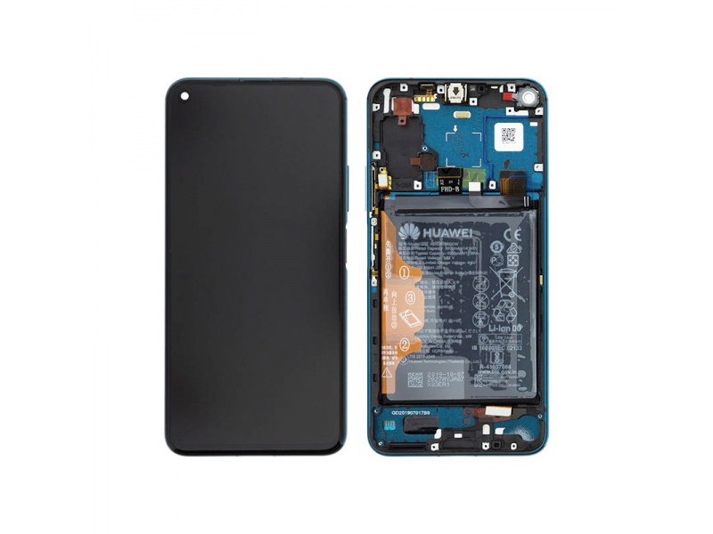 LCD + dotyk + rámeček + baterie pro Honor 20 Pro, phantom blue ( Service Pack )