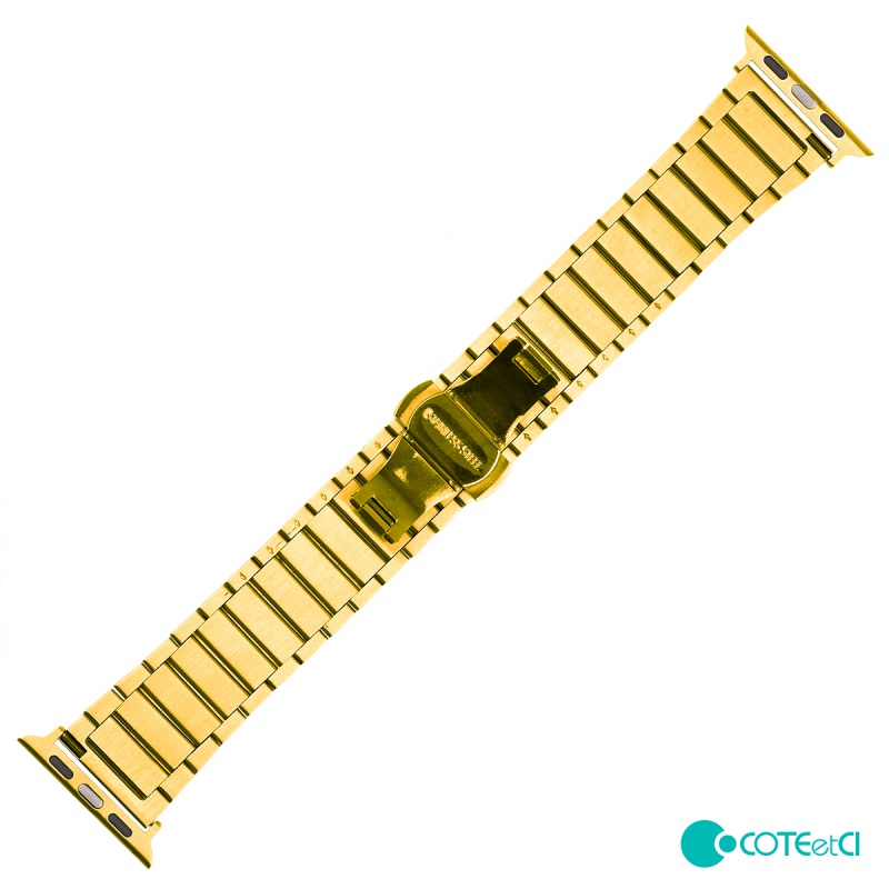 Kovový řemínek COTEetCI Stainless Steel Band pro Apple Watch 42/44mm, zlatá