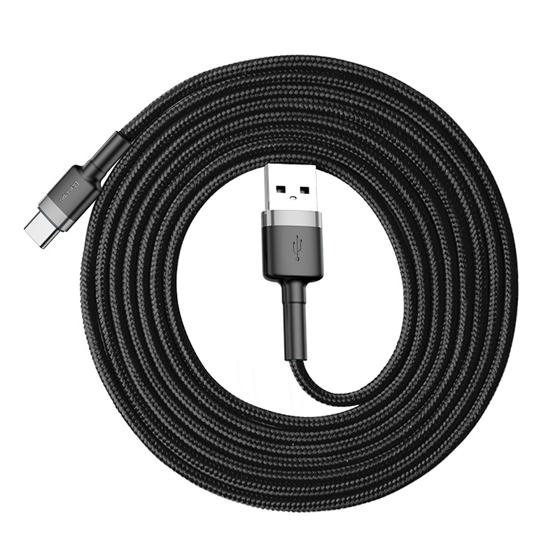 Datový kabel Baseus Cafule Cable USB pro Type-C 2A 2M, šedá/černá