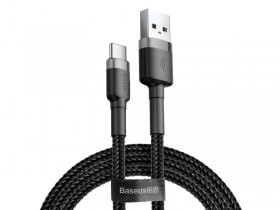Datový kabel Baseus Cafule Cable USB pro Type-C 3A 1M, šedá/černá