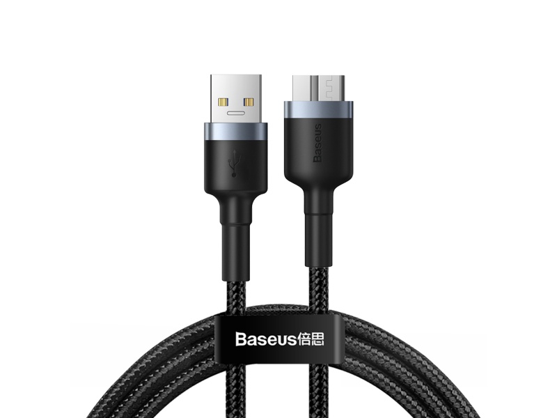 Levně Datový kabel Baseus Cafule Cable USB3.0 Male to Micro-B 2A 1M, tmavě šedá