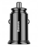 Nabíječka do auta Baseus CCALL-YS01 Circular USB + USB-C 30W, černá
