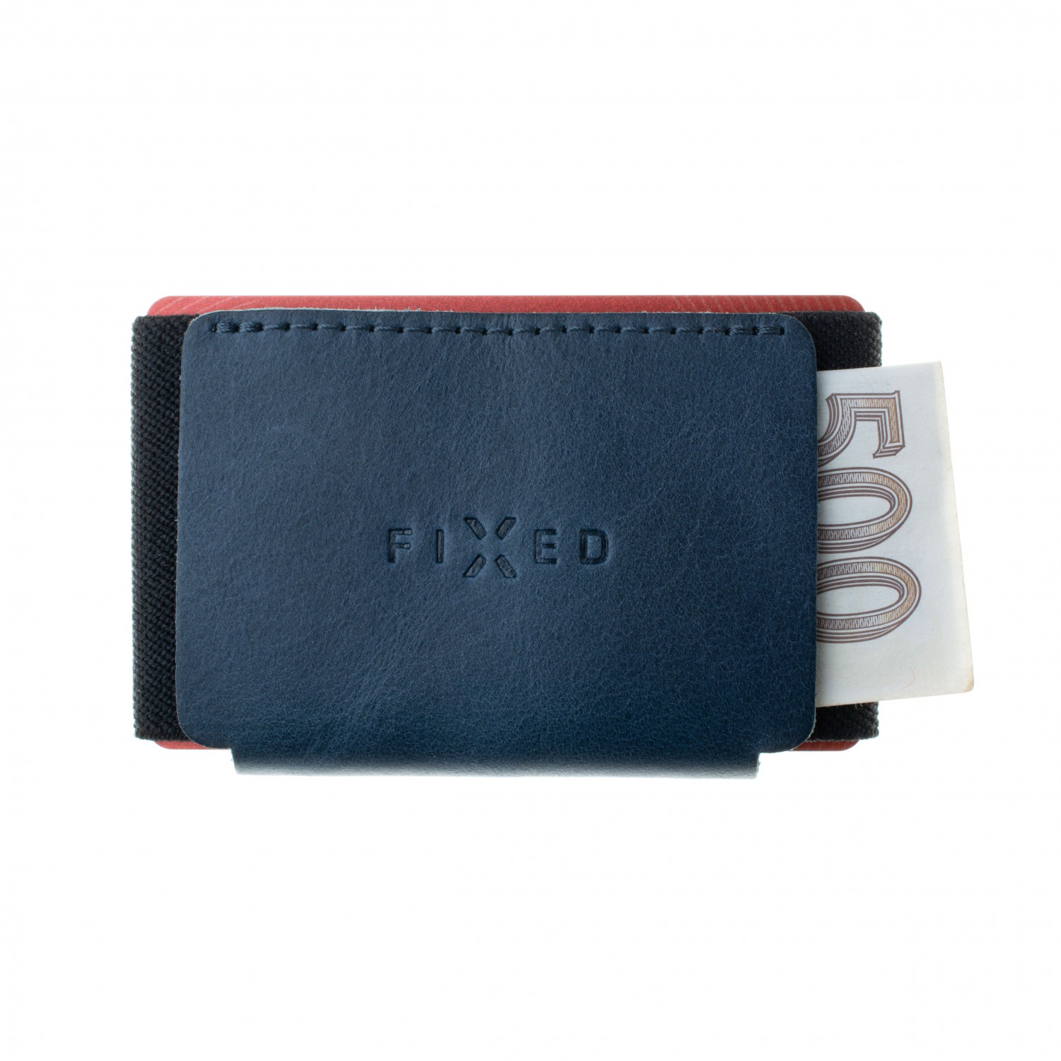 Levně Kožená peněženka FIXED Smile Tiny Wallet se smart trackerem FIXED Smile PRO, modrá