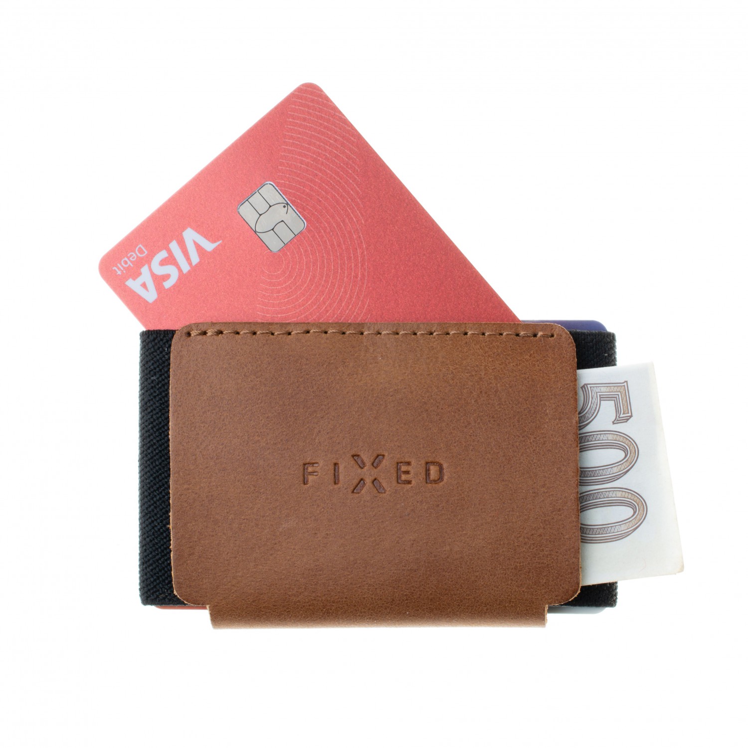 Levně Kožená peněženka FIXED Smile Tiny Wallet se smart trackerem FIXED Smile PRO, hnědá