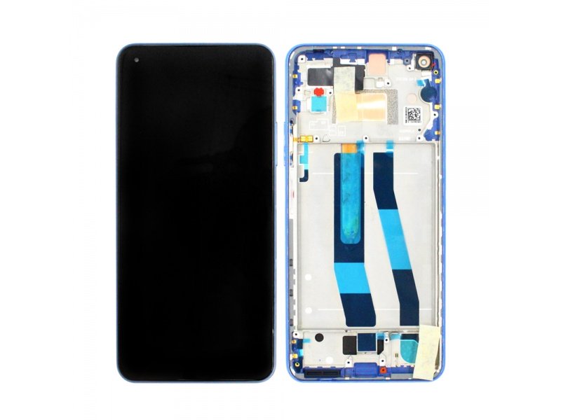 LCD + dotyk + rámeček pro Xiaomi Mi 11 Lite 4G, bubblegum blue ( Service Pack )