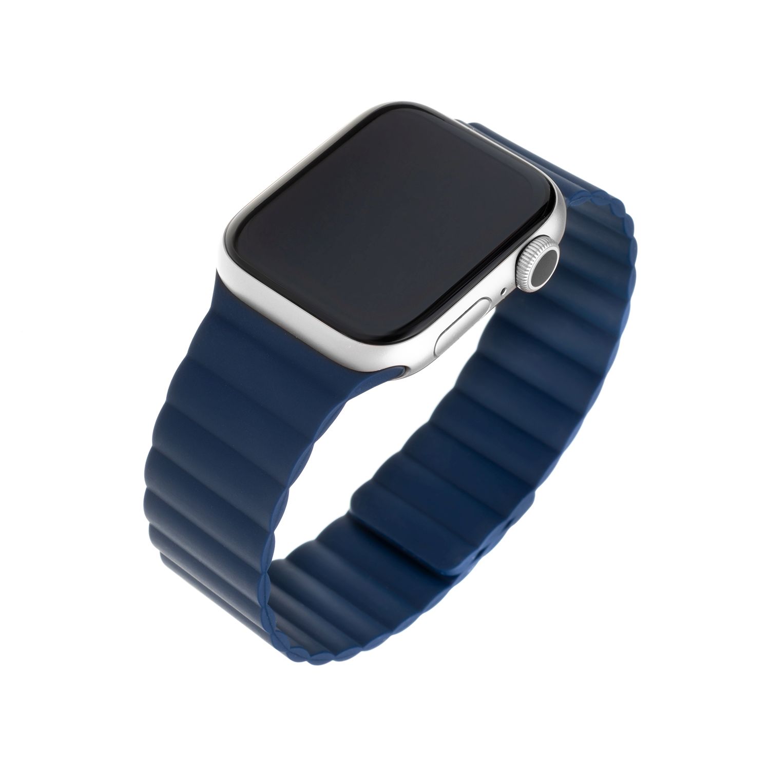 Silikonový řemínek FIXED Magnetic Strap s magnetickým zapínáním pro Apple Watch 38 mm/40 mm, modrá