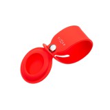 Silikonové pouzdro s popruhem FIXED Silky pro Apple AirTag, červená