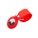 Silikonové pouzdro s popruhem FIXED Silky pro Apple AirTag, červená