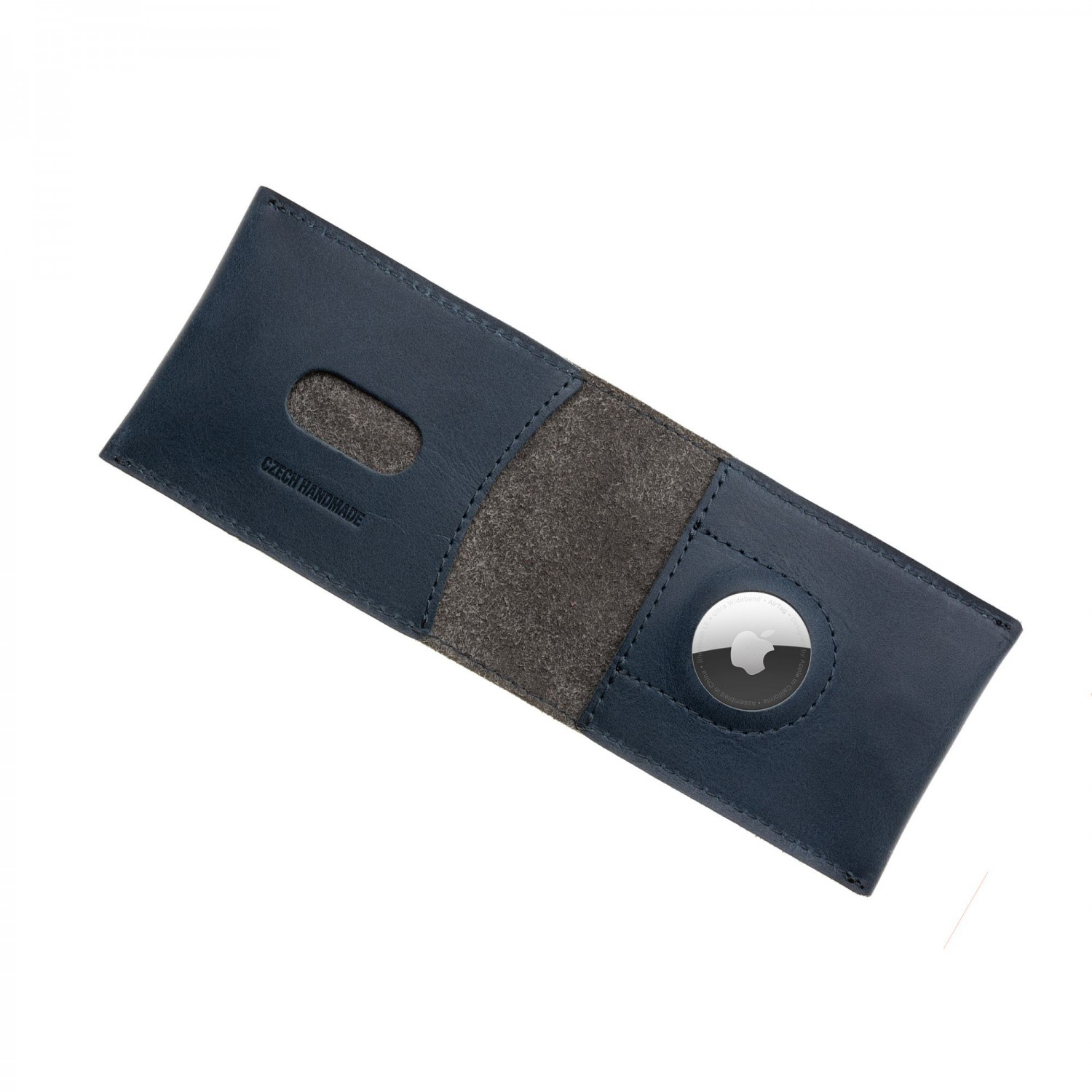 Kožená peněženka FIXED Wallet for AirTag, modrá