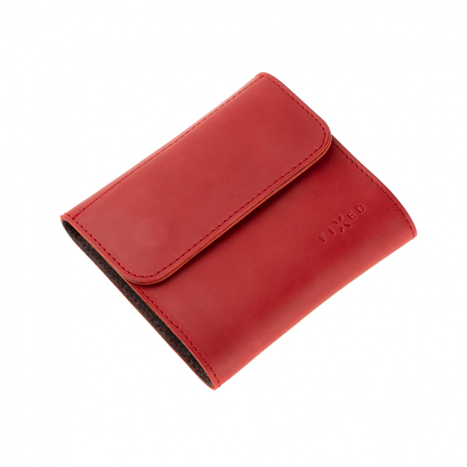 Levně Kožená peněženka FIXED Smile Classic Wallet se smart trackerem FIXED Smile PRO, červená