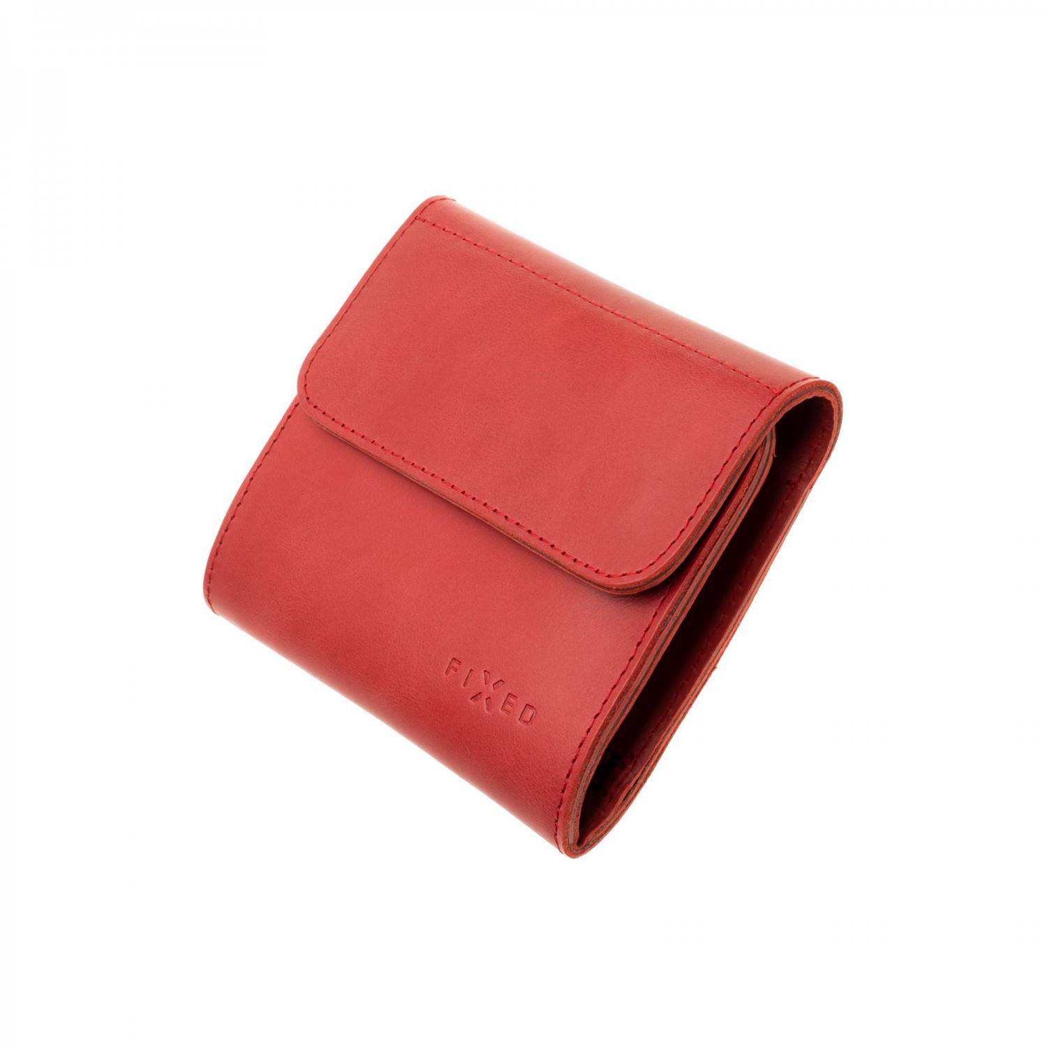 Kožená peněženka FIXED Smile Classic Wallet se smart trackerem FIXED Smile PRO, červená