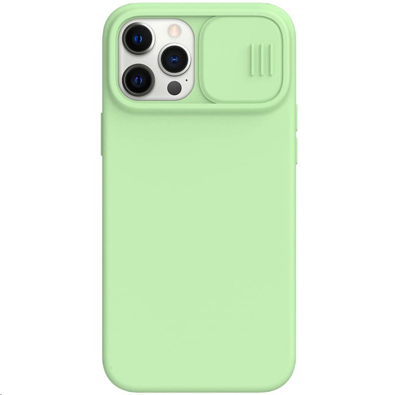Silikonový kryt Nillkin CamShield Silky Magnetic pro Apple iPhone 13 Pro Max, mátově zelená
