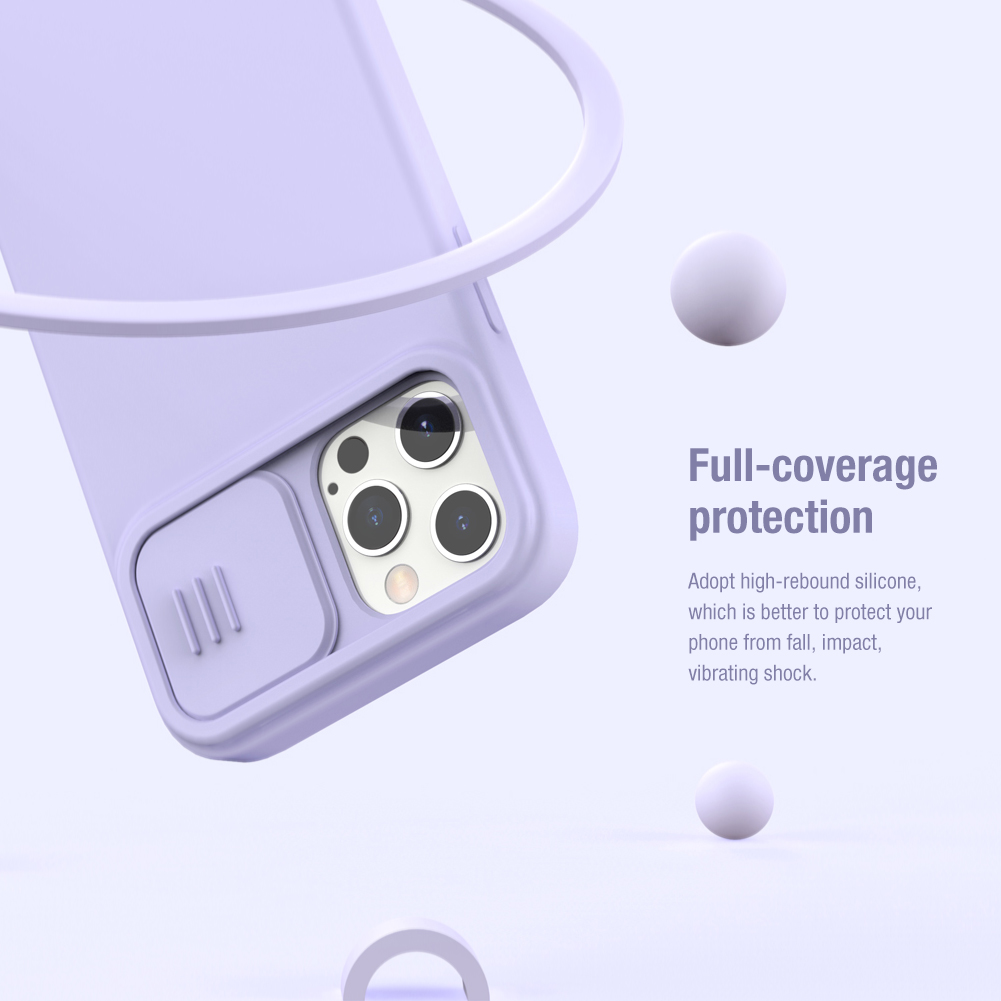 Silikonový kryt Nillkin CamShield Silky pro Apple iPhone 13 Pro Max, nachová