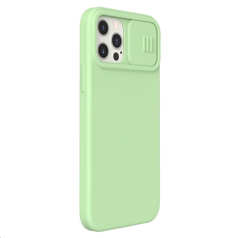 Silikonový kryt Nillkin CamShield Silky pro Apple iPhone 13 Pro Max, mátově zelená