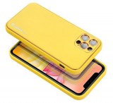 Ochranný kryt Forcell LEATHER pro Apple iPhone 13 Pro Max, žlutá