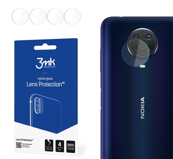 Levně Hybridní sklo 3mk Lens ochrana kamery pro Nokia G20 (4ks)