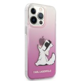 Zadní kryt Karl Lagerfeld PC/TPU Choupette Eat KLHCP13SCFNRCPI pro Apple iPhone 13 mini, růžová