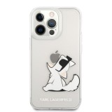 Zadní kryt Karl Lagerfeld PC/TPU Choupette Eat KLHCP13LCFNRC pro Apple iPhone 13 Pro, transparentní