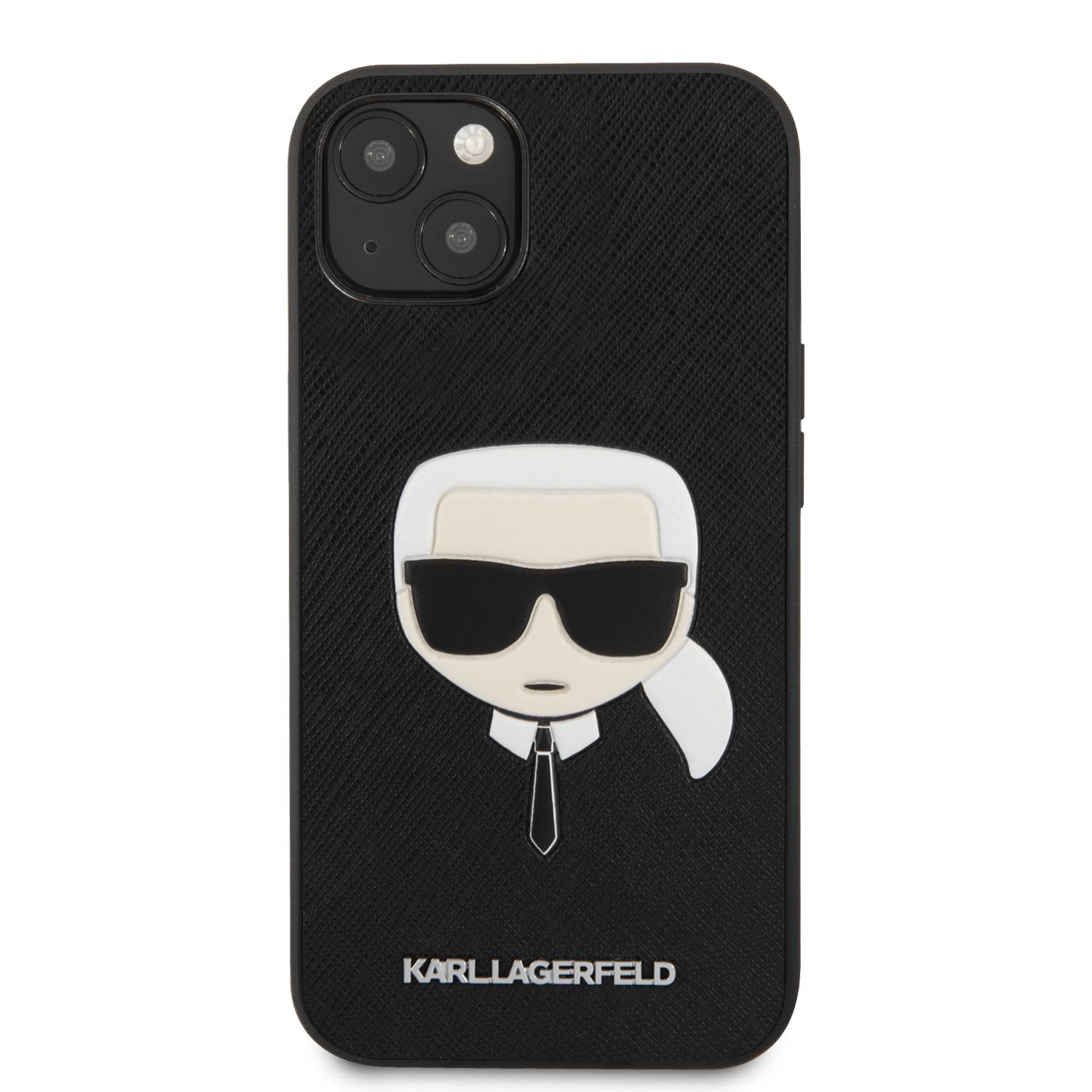 Zadní kryt Karl Lagerfeld PU Saffiano Karl Head KLHCP13SSAKHBK pro Apple iPhone 13 mini, černá