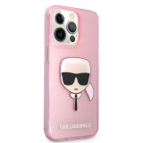 Zadní kryt Karl Lagerfeld TPU Full Glitter Karl Head KLHCP13XKHTUGLP pro Apple iPhone 13 Pro Max, růžová